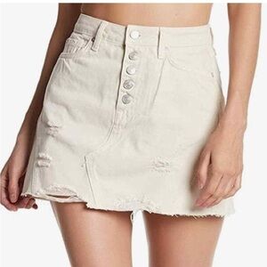 We The Free Off-White Denim Skirt 27
